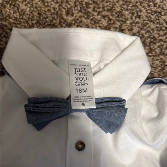 Carter's Blue and White Suspenders for Special Occasions - Picture 2 of 4